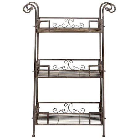 Safavieh Noreen 3 Tier Shelf- Rustic Brown - 42.25 x 12.25 x 28.25 in. PAT5006B